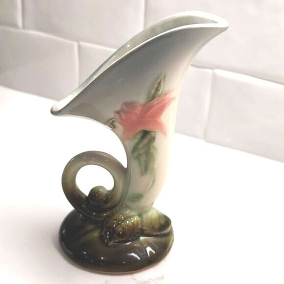 Vintage Hull Woodland Horn of Plenty Pottery Pitcher Vase 1940's - Picture 1 of 10